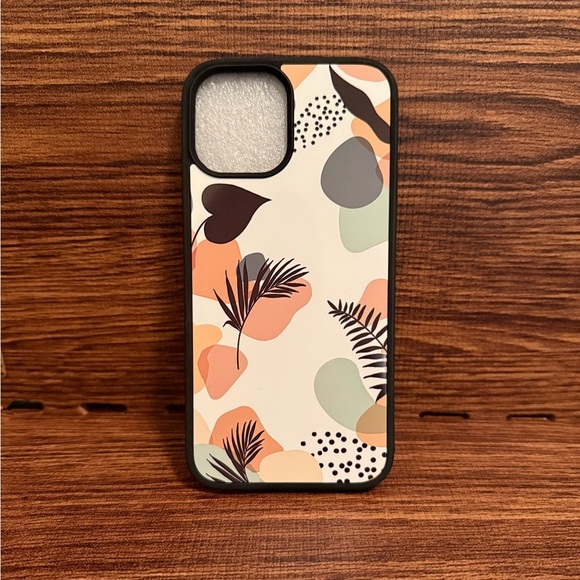 Floral Pattern iPhone 12 Pro Max Case - Black and Multicolor - NIB - Picture 1 of 3